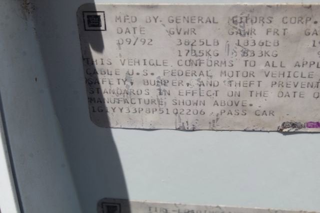 1993 Chevrolet Corvette 2DR CONV